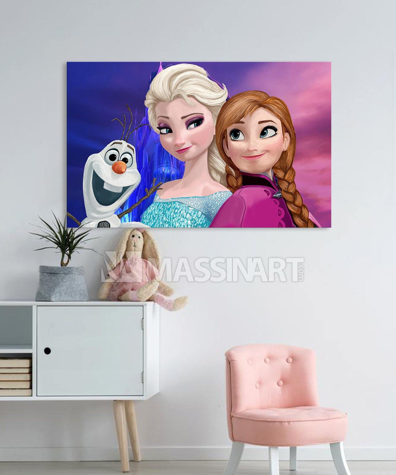 Tableau enfant Frozen - décoration pour chambre fille - Massinart.ma  décoration murale au Maroc