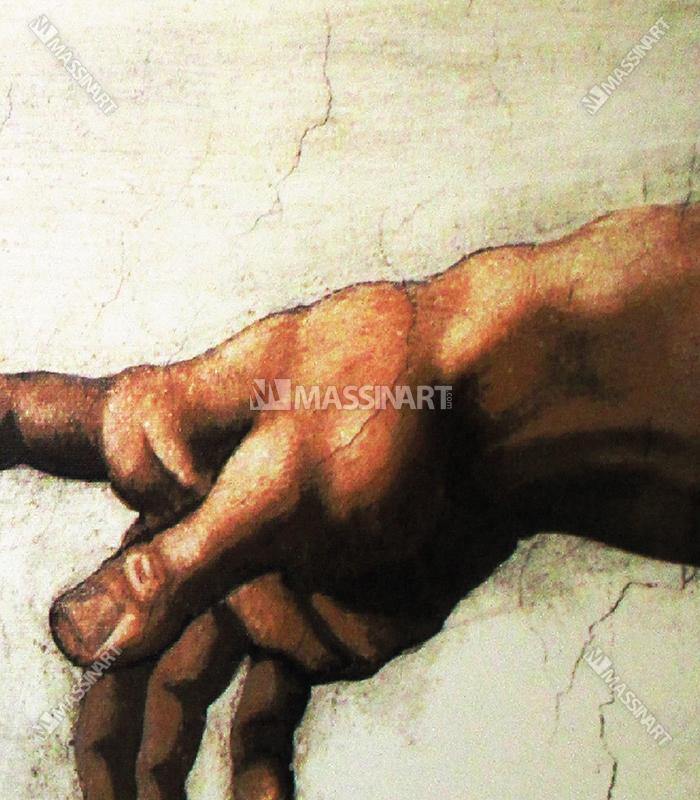 Tableau Mains Michelangelo Massinart — emballage livraison prêt à accrocher