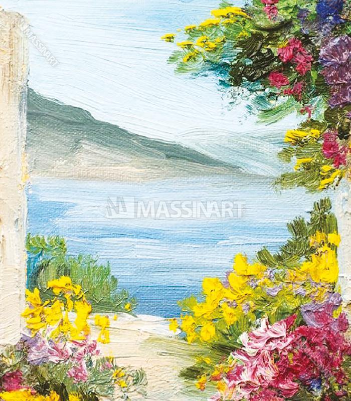 Tableau Magic Sea Gardens Massinart — perspective jardin architecture grecque