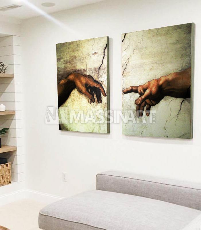 Hands by Michelangelo - Tableaux décoratifs modernes - Massinart.ma  décoration au Maroc