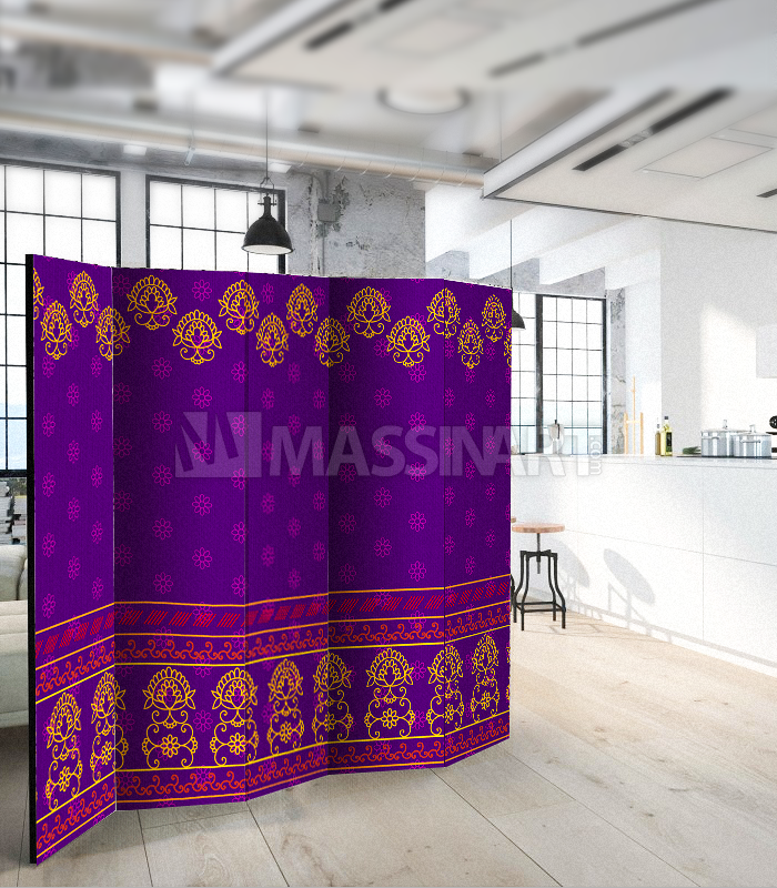 Paravent Mandala en violet - Désign moderne - Massinart.ma  décoration au Maroc