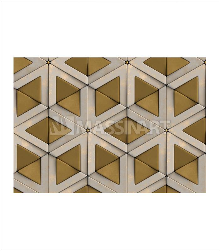 Paravent Golden Triangles pattern - Désign moderne - Massinart.ma  décoration murale au Maroc
