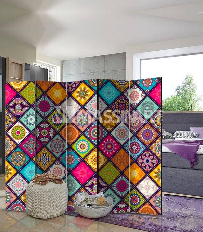 Paravent Colorful Patterns  - Désign moderne - Massinart.ma  décoration au Maroc