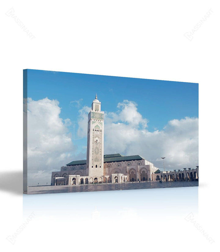 Tableau Mosquée Hassan II Casablanca ambiance salle manger Massinart