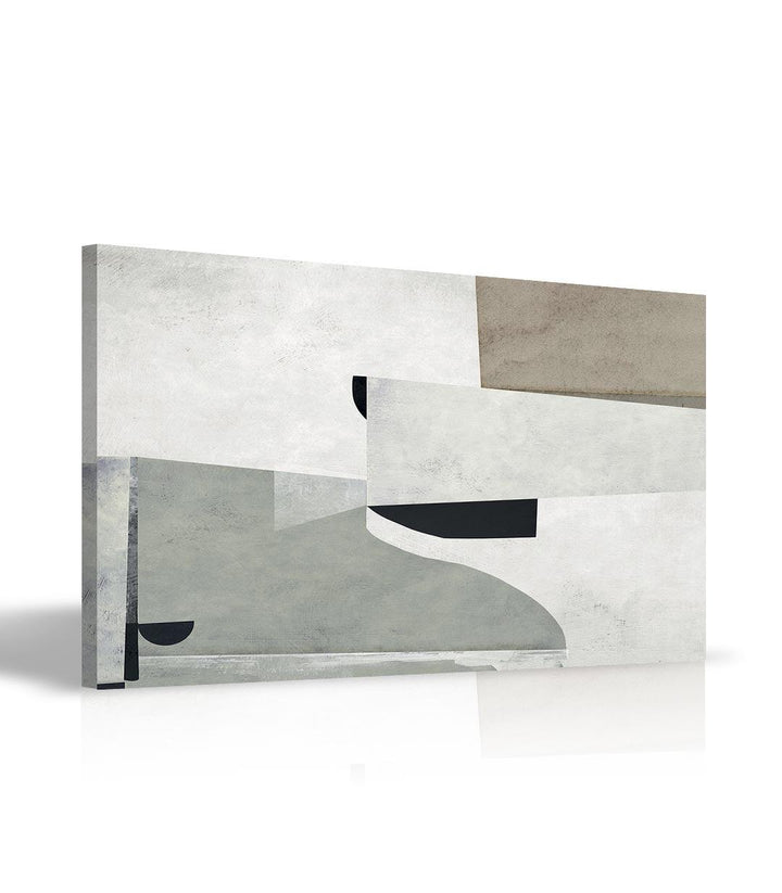 Détail tableau minimaliste, composition formes épurées contraste Massinart