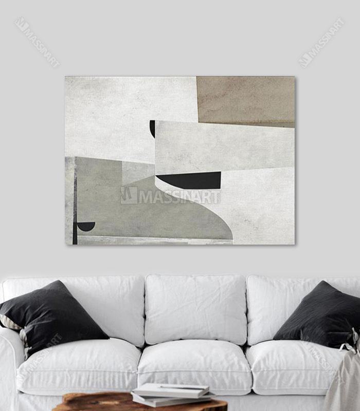 Ombres - Tableau de la peinture abstraite minimaliste - Massinart.ma  décoration murale au Maroc