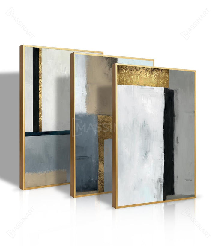 Mise en situation triptyque salon moderne décoration intérieur Massinart