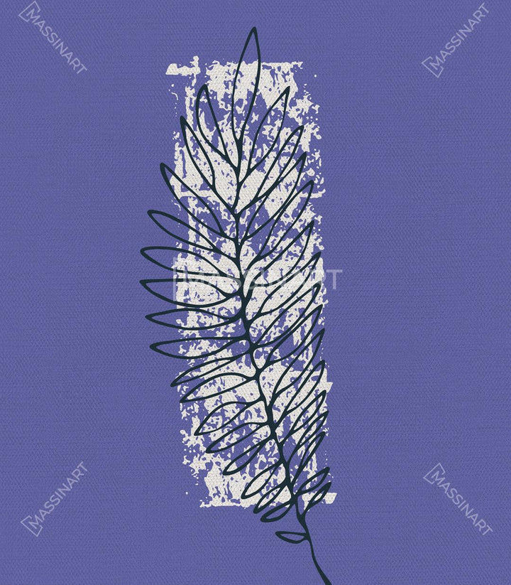 Tableau Minimalist Leaves Massinart — emballage livraison prêt à accrocher