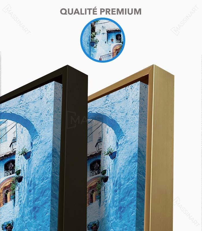 Tableau Maroc en Bleu portail doré architecture marocaine Massinart