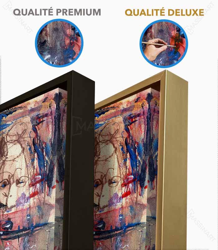 Chuchots- Tableau artistique abstrait expressionniste avec cadre américain - Massinart.ma  décoration murale au Maroc