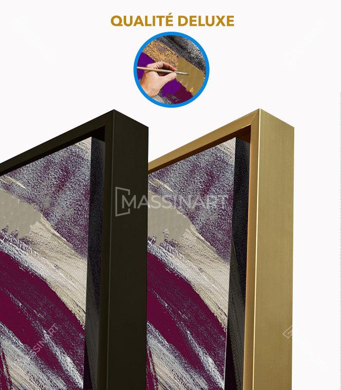 Tableau Gilded détail peinture coups de pinceau expressionniste Massinart