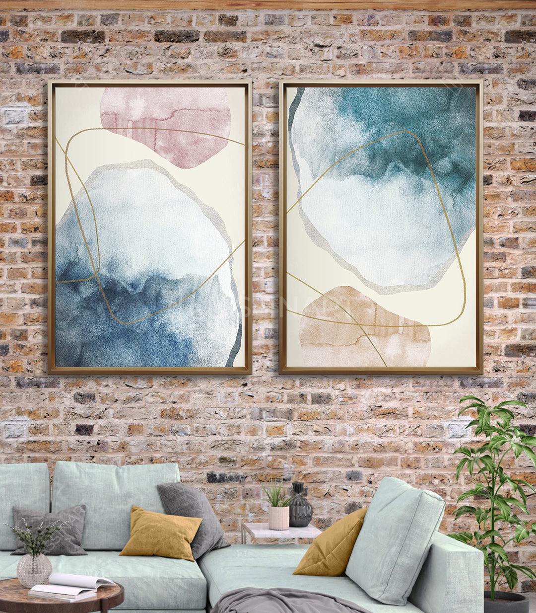 Tableau décoratif Waves - Encadrement américain - Massinart.ma  décoration murale au Maroc