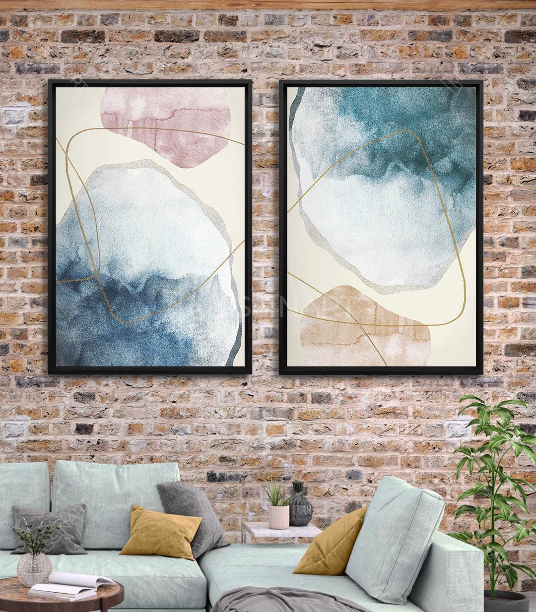 Tableau décoratif Waves - Encadrement américain - Massinart.ma  décoration murale au Maroc