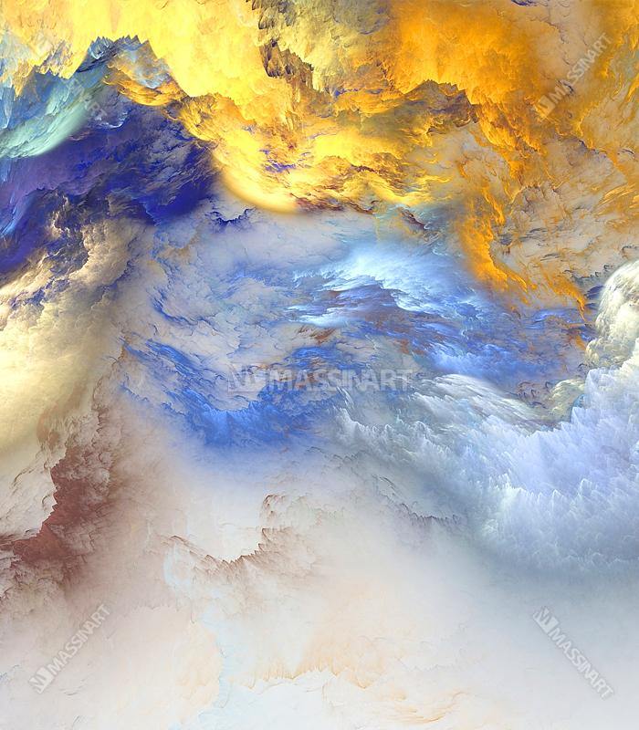 Tableau Colorful Clouds Massinart — emballage livraison prêt à accrocher