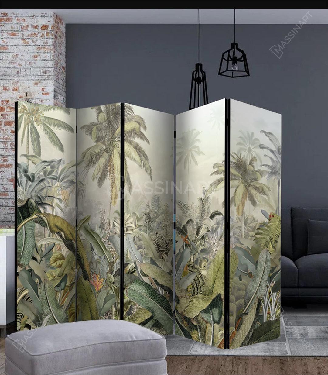 Paravent Lush Oasis- Séparation d'espace - Style botanique - Massinart.ma  décoration murale au Maroc