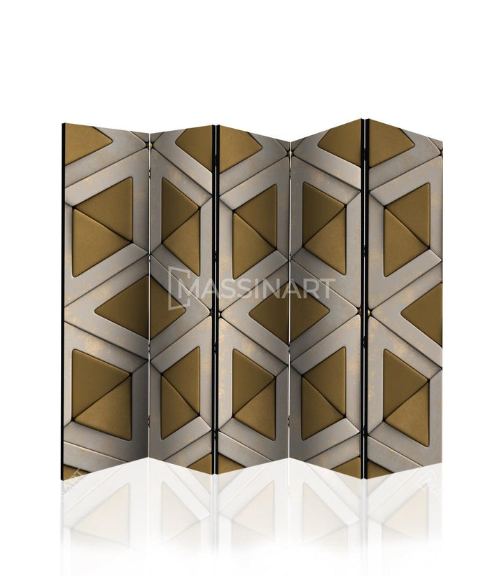 Paravent Golden Triangles pattern - Désign moderne - Massinart.ma  décoration murale au Maroc