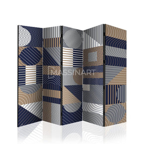 Mini Paravent Décoratif Feng Shui Pour Cheminée - Style A Bois Et Céramique 13x29 Cm - Décoration De Comptoir, Table Basse, Bureau