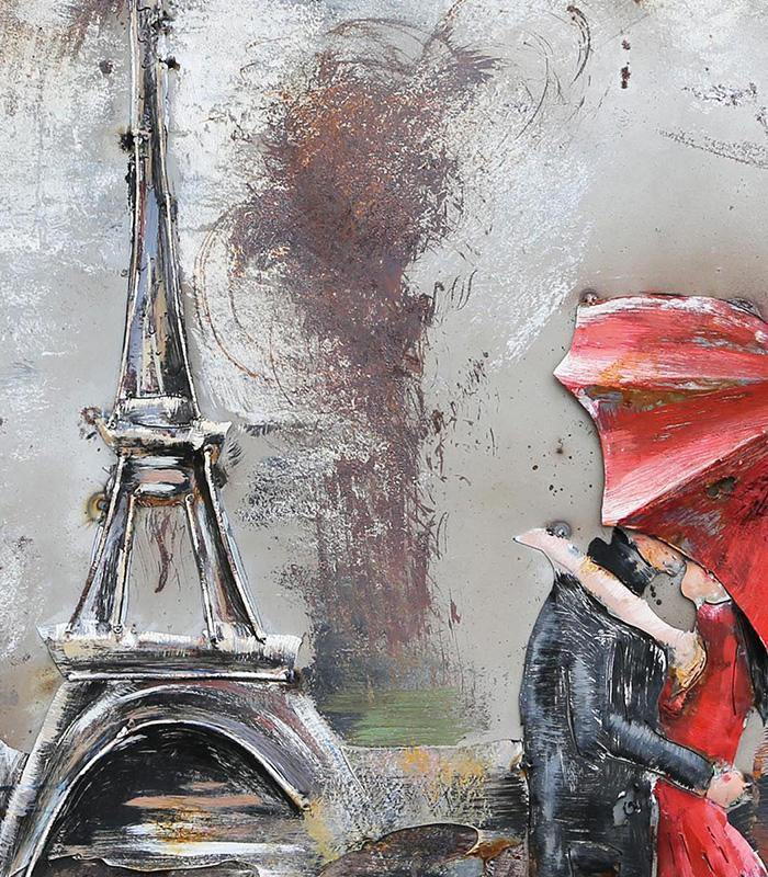 Paris d'amour - Tableau moderne art abstrait et monument - Massinart.ma  décoration murale au Maroc