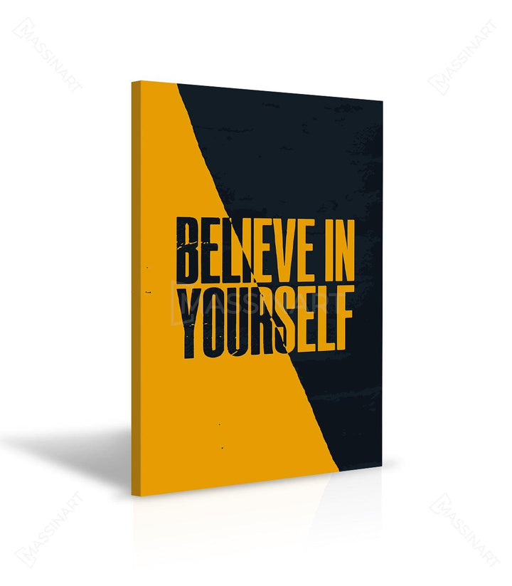 Tableau Believe en décoration intérieur bureau moderne — mise en situation Massinart