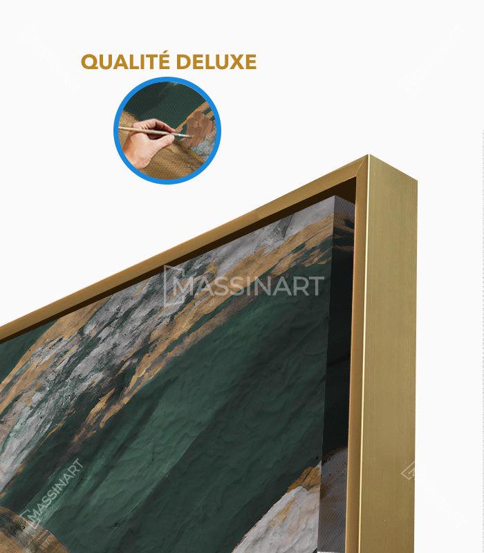 Tableau Charisma ambiance salon moderne avec cadre doré, tableau art Massinart