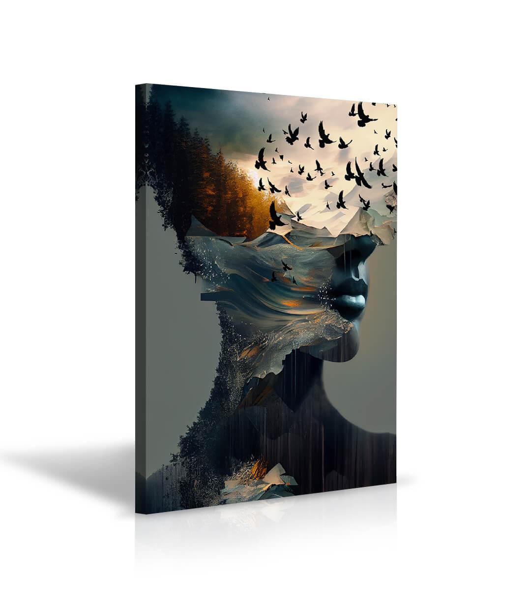 Tableau décoratif Echoes - Portrait moderne - Massinart.ma  décoration murale au Maroc