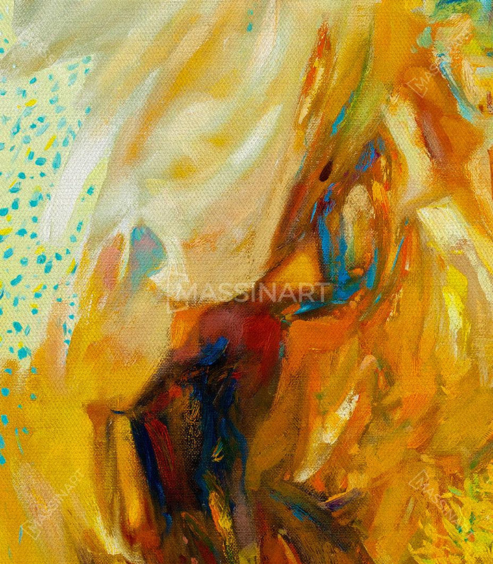 Tableau paysage expressionniste couleurs chaudes salon Massinart