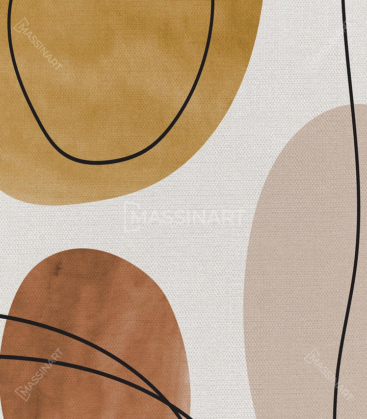 Détail œuvre — formes géométriques et lignes épurées Massinart