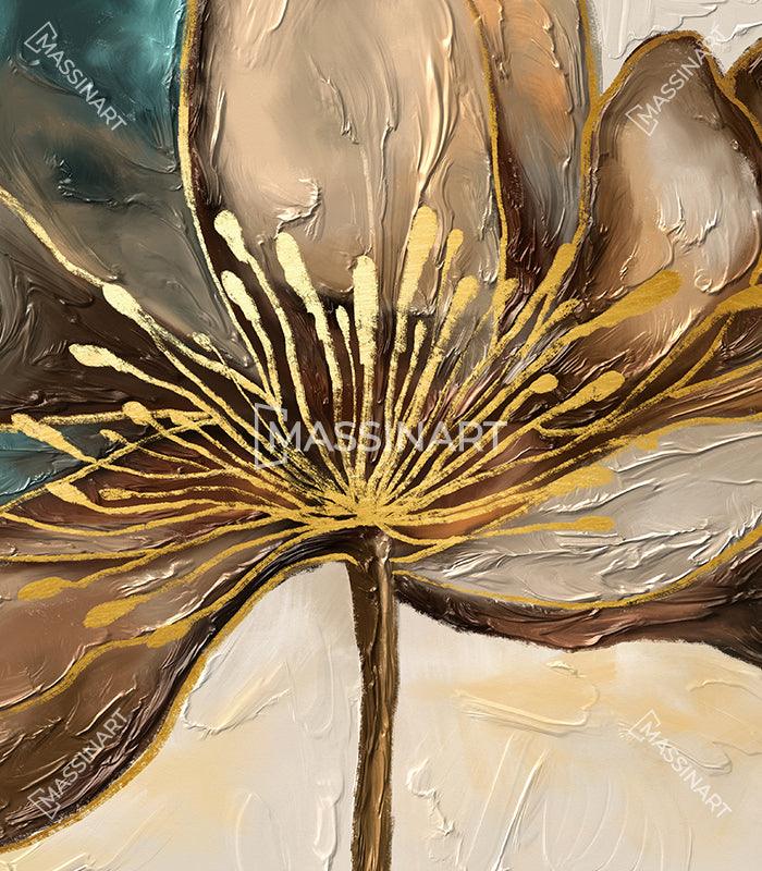 Tableau Leafy Flower Massinart — emballage livraison prêt à accrocher