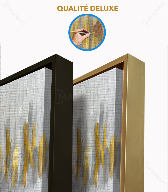 Tableau Fading into Gold Massinart — emballage livraison prêt à accrocher