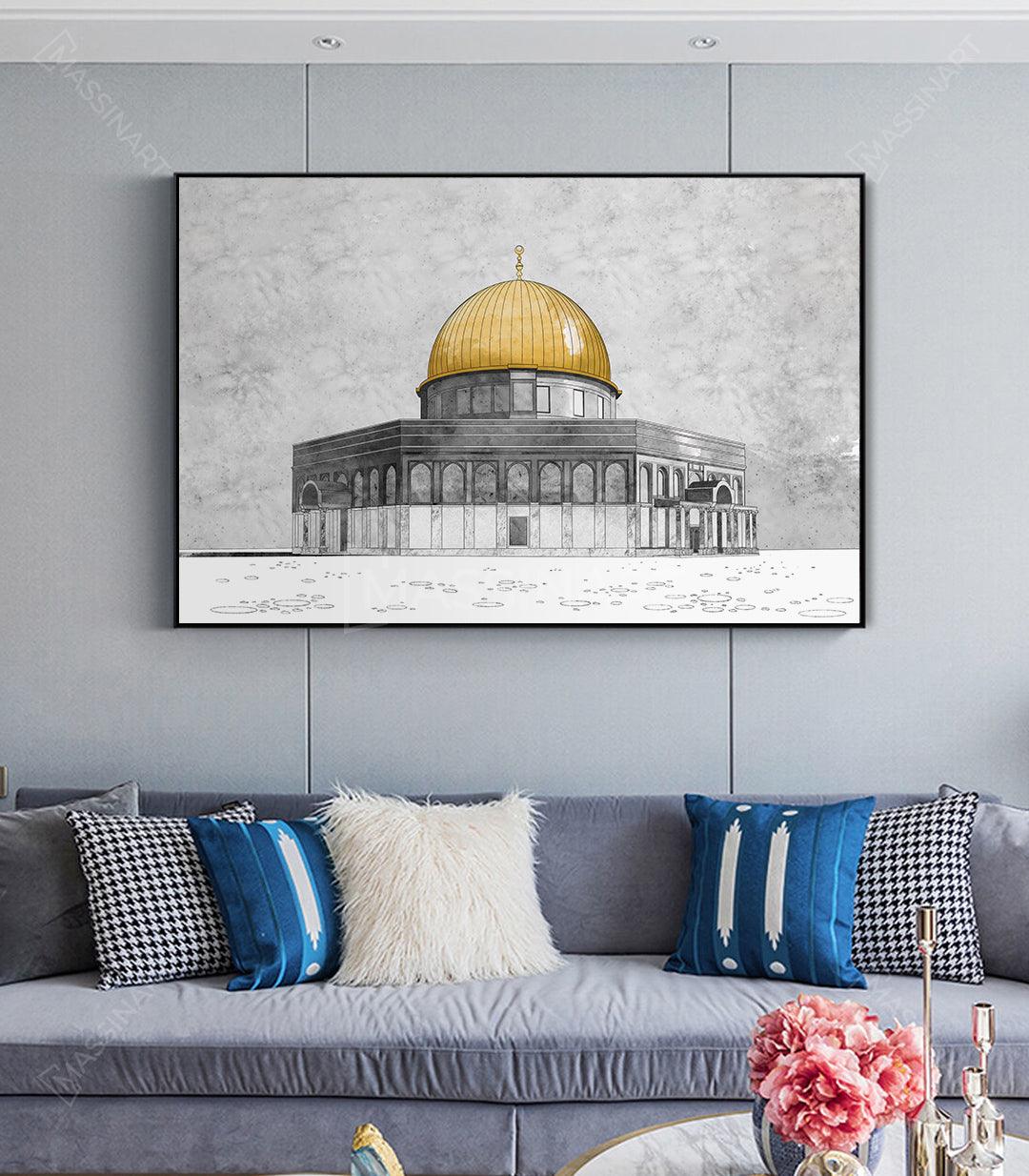 Tableau décoratif Al Qods - Illustration moderne - Massinart.ma  décoration murale au Maroc