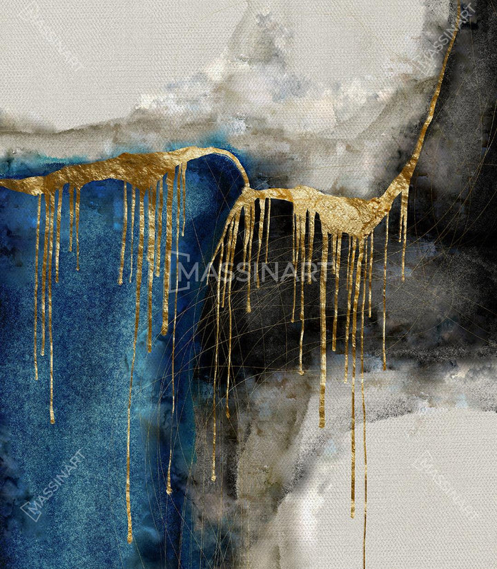 Tableau abstrait triptyque New World Massinart — emballage livraison prêt à accrocher