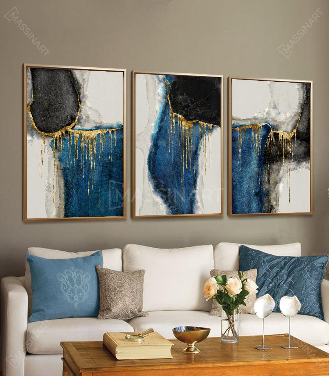 Tableau décoratif New World - Tableau triptyque encadré - Massinart.ma  décoration murale au Maroc