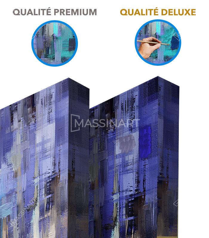 Tableau Peri Very Abstract — détail couleurs turquoise violet Massinart