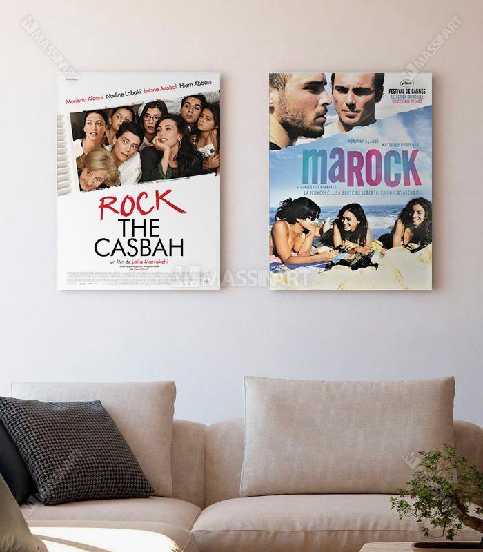 Film Marock et  Rock the Casbah - Tableau poster - Massinart.ma  décoration murale au Maroc