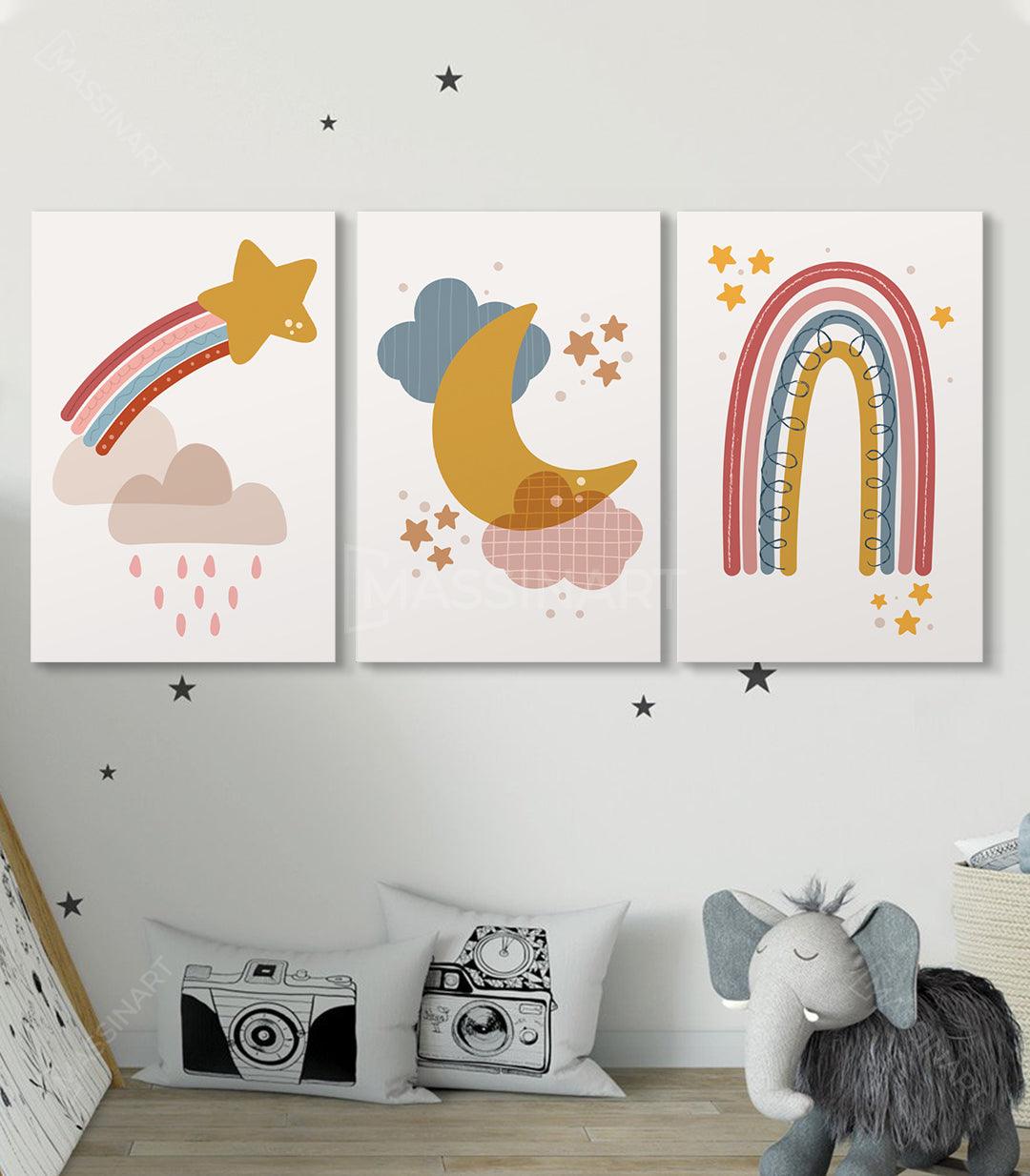 Tableau décoratif Rainbow  - Décoration triptyque - Massinart.ma  décoration murale au Maroc