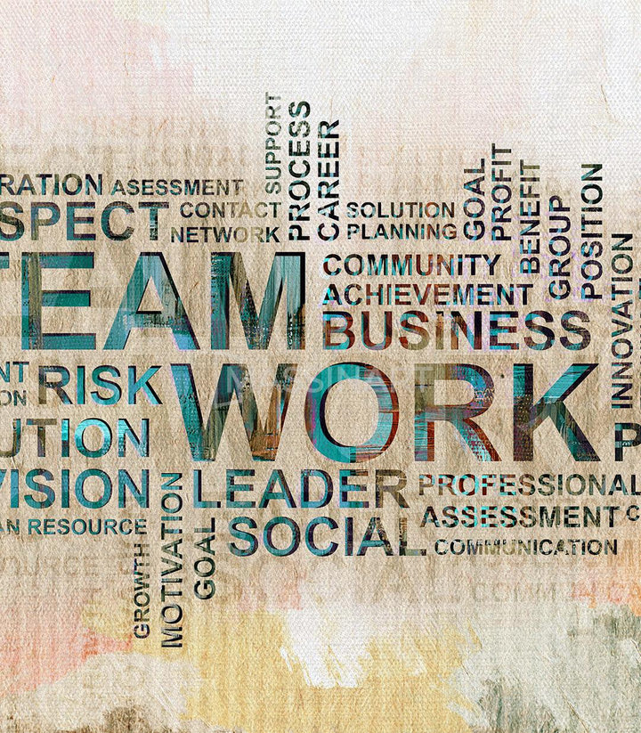 Tableau Teamwork Massinart — emballage livraison prêt à accrocher
