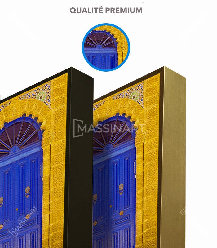 Tableau Traditional Doors triptyque mise en situation salon moderne Massinart
