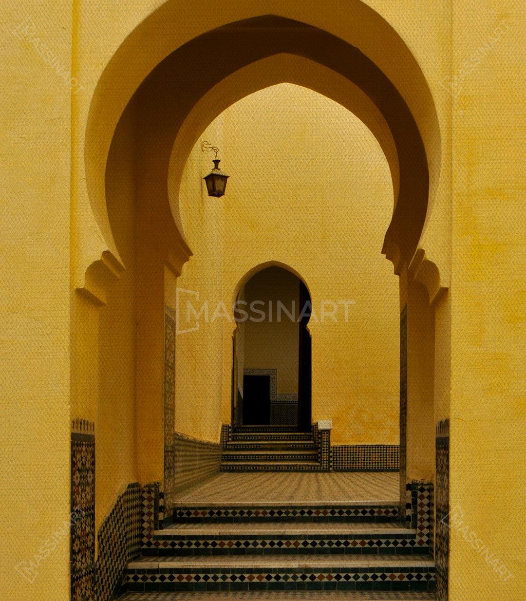 Tableau décoratif Traditional Doors - Triptyque encadré - Massinart.ma  décoration murale au Maroc