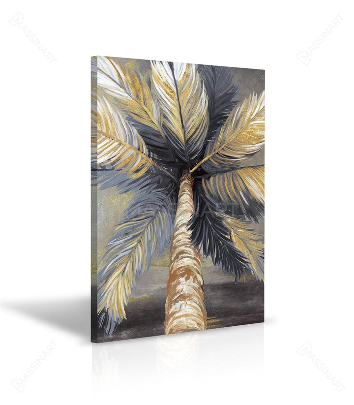 Tableau Tropical Tree en mise en situation salon moderne Massinart
