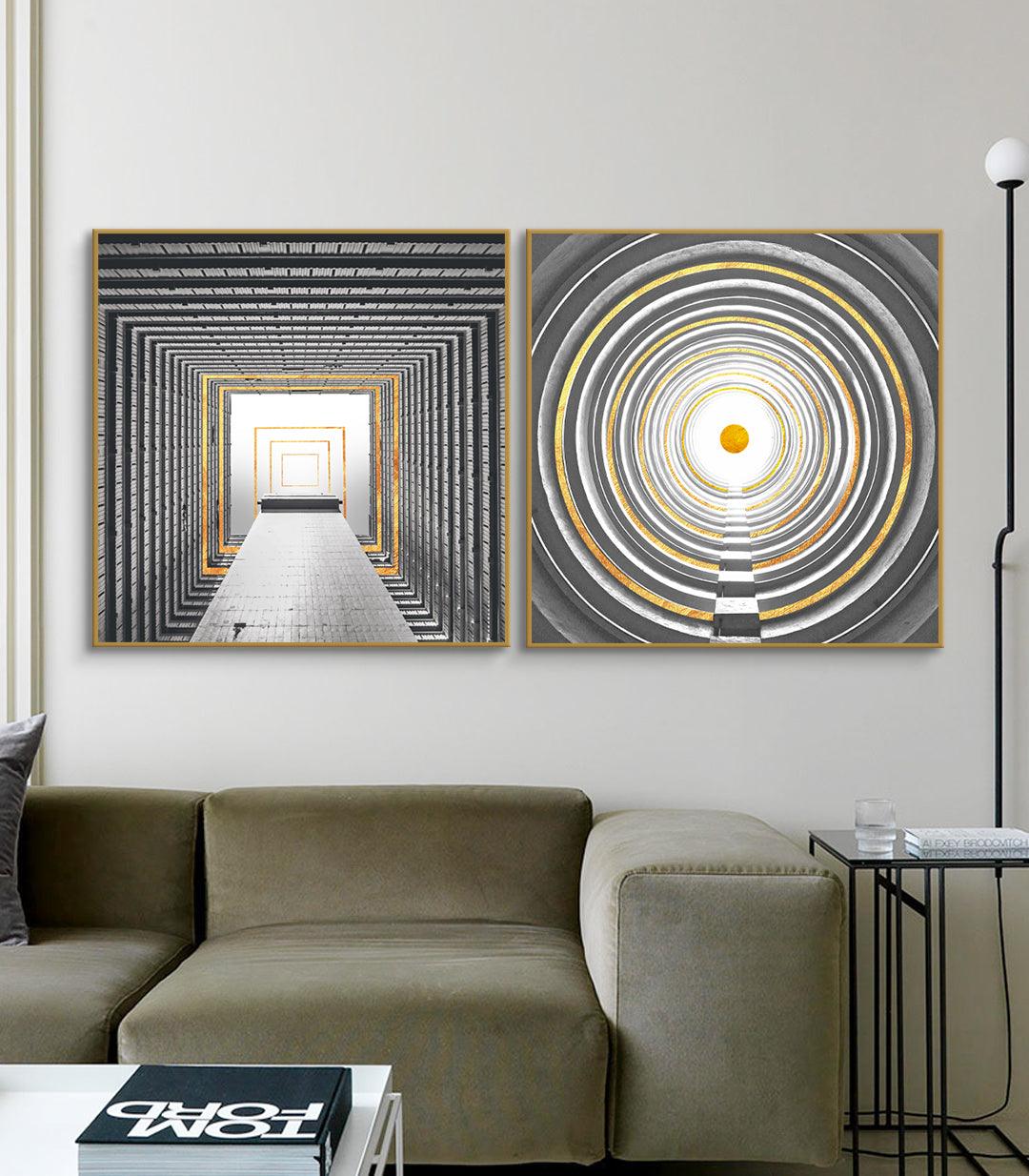 Tableau décoratif Vision - Diptyque encadré - Massinart.ma  décoration murale au Maroc