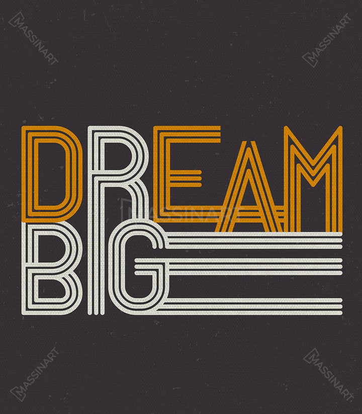 Tableau Work Hard Dream Big Massinart — emballage livraison prêt à accrocher