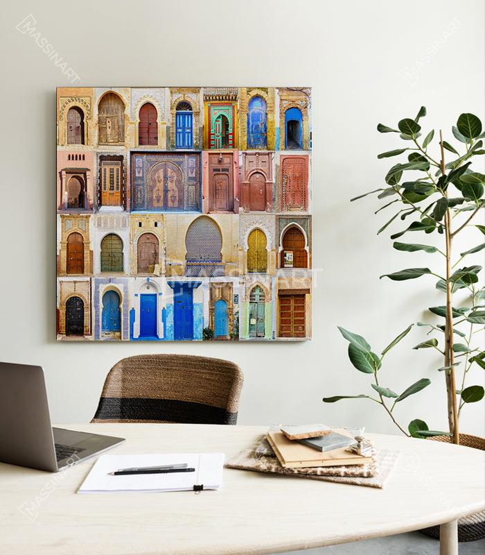 Tableau décoratif 90 x 65 cm Tableau Animaux Cheval Tableau maroc  Décoration murale maison salon Toile