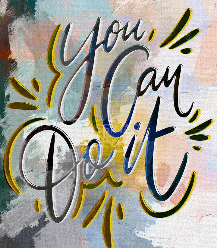 Tableau You can do it Massinart — emballage livraison prêt à accrocher