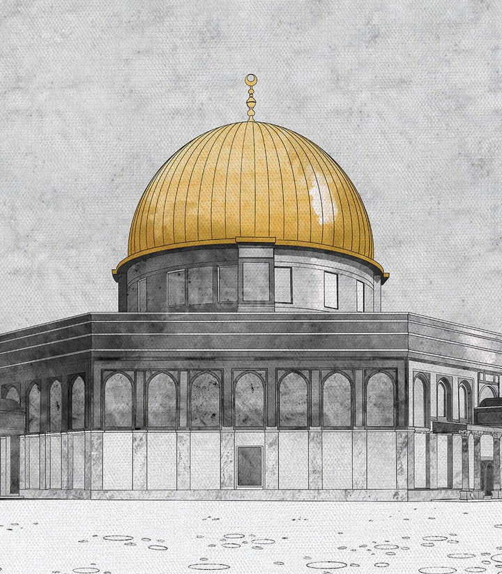 Tableau Al Qods Massinart — emballage livraison prêt à accrocher
